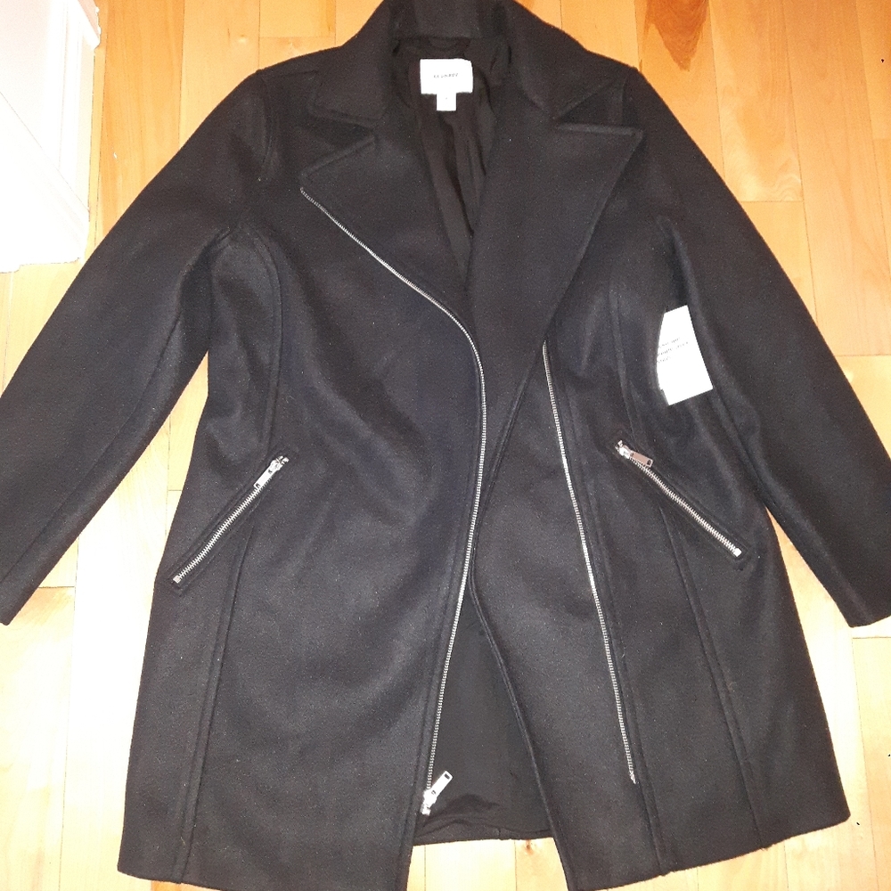 Old Navy moto soft brushed coat Sz M